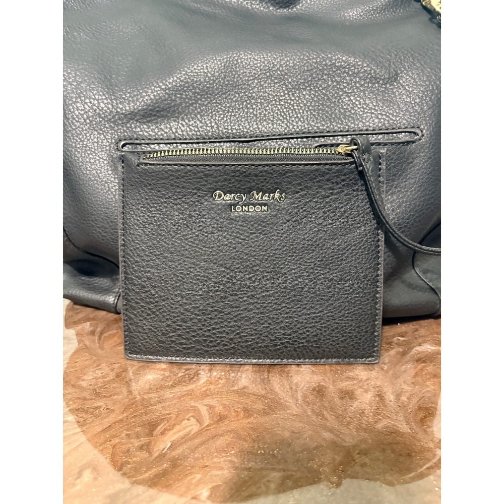 Darcy Marks London‎ Black Pebbled Purse Tote and Coin Purse - Picture 4 of 14
